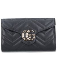 Gucci - Wallet With Chain "Gg Marmont" - Lyst