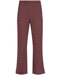 Marni Silk Kiss Print Pajama Trousers in Red/Black (Red) - Lyst