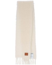 Loewe - Sciarpa Logo In Lana E Mohair - Lyst