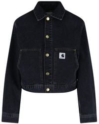 Carhartt - 'Arca' Denim Cropped Jacket - Lyst