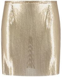 Rabanne - Metallic Knit Mini Skirt - Lyst