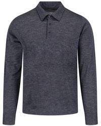 Zanone - Virgin Wool Polo Shirt - Lyst