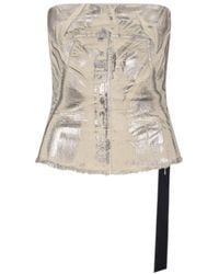 Rick Owens - Cotton Blend Bustier Top - Lyst