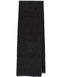 Lemaire - Brushed Alpaca Blend Scarf With Leather Patch - Lyst