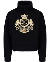 ERL - Embroidered Crest Turtleneck Sweater - Lyst