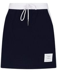 Thom Browne - Pleated Structured Mini Skirt - Lyst