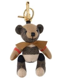 Burberry - "Thomas" Teddy Bear Keyring Charm - Lyst