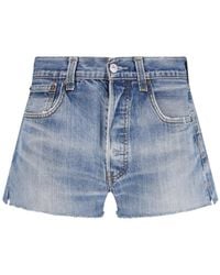 RE/DONE - X Levi's Denim Shorts - Lyst
