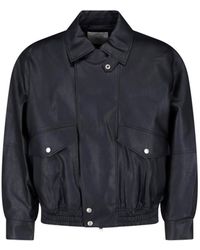 DUNST - Faux Leather Bomber Jacket - Lyst