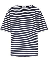 Matteau - Horizontal Striped Cotton T-Shirt - Lyst