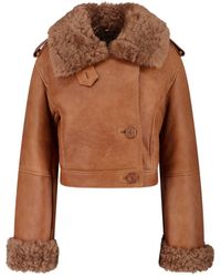Chloé - Giacca In Pelle Crop - Lyst