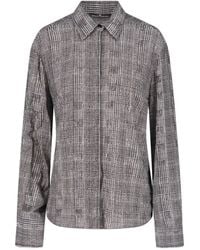 Ermanno Scervino - Plaid Long Sleeve Button-Front Shirt - Lyst