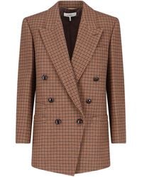 Chloé - Checked Wool-Blend Blazer - Lyst