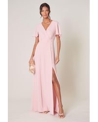 Pink Sugarlips Synthetic Hot Rod Floral Monaco Tiered Maxi Dress in Pink Combo Womens Clothing Dresses Casual and summer maxi dresses 