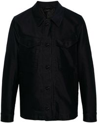 Tom Ford - Spread-collar Cotton Shirt Jacket - Lyst