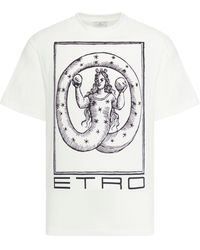 Etro - T-shirt in cotone con stampa grafica - Lyst