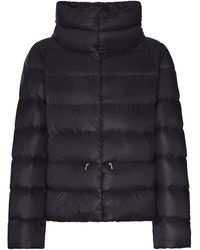 Herno - Padded Down Jacket With A Wrap-Around Collar - Lyst