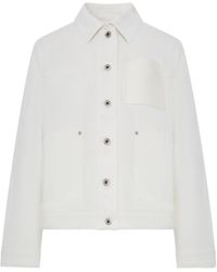 Loewe - X Paula's Ibiza Denim Jacket With Applied Leather Pocket - Lyst