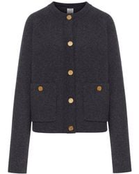 TOTEME - Cardigan With Hammered Buttons - Lyst