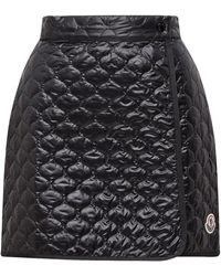 Moncler - Padded Mini Skirt With Checked Quilting - Lyst