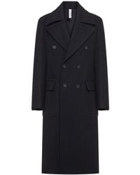 Hevò - Cappotto doppiopetto herringbone - Lyst