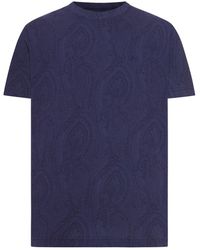Etro - Cotton T-Shirt With Arnica Pattern - Lyst