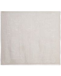 Max Mara - Cotton Blend Scarf With Jacquard Logo - Lyst