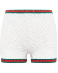 Gucci - Lace And Cotton Shorts - Lyst