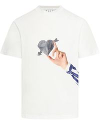 Sunnei - T-shirt con stampa cuori di pietra - Lyst