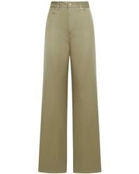 Loewe - High-waisted Cotton Trousers - Lyst