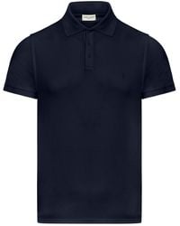 Saint Laurent - Monogram Polo Shirt In Cotton Pique - Lyst