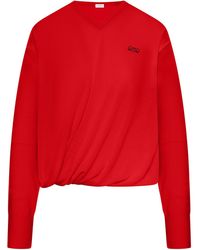 Loewe - Draped Merino Wool Sweater - Lyst