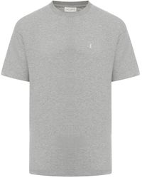 Saint Laurent - T-Shirt Col Rond Pique Coton Polyester - Lyst