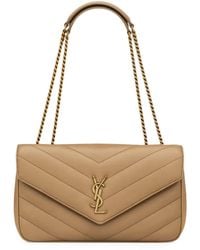 Saint Laurent - Borsa loulou medium in pelle - Lyst