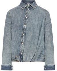 Loewe - Draped Denim Shirt - Lyst