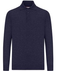 Brunello Cucinelli - Cashmere Polo Style Sweater - Lyst