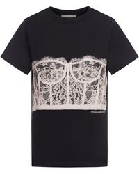 Alexander McQueen - Corset T-shirt - Lyst