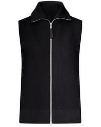 Maison Margiela - Ribbed Knit Zip-Up Vest - Lyst