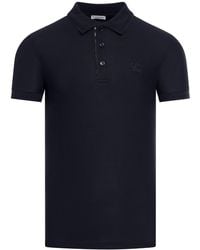 Burberry - Cotton Polo Shirt With Embroidered Ekd Logo - Lyst