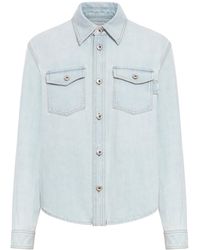 Bottega Veneta - Camicia azzurra in denim extra bleach. - Lyst
