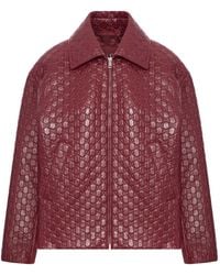 Gucci - Giacca oversize con ricami gg all over - Lyst