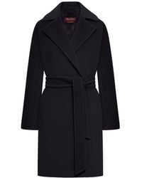 Max Mara - Scire Beaver Wool Robe Coat - Lyst