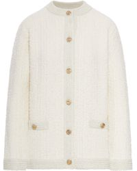 Gucci - Boucle Wool Cardigan - Lyst