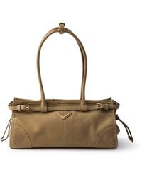 Prada - Bonnie Medium Handbag In Nubuck Leather - Lyst
