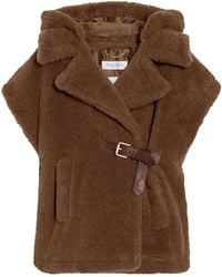 Max Mara - Cappa gilet in tessuto teddy - Lyst