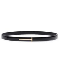 Tom Ford - Thin Brushed Leather Belt - Lyst