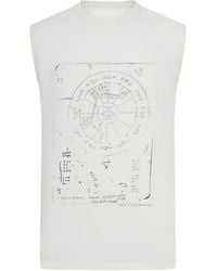 Rick Owens - Cotton Sleeveless Top With Print - Lyst