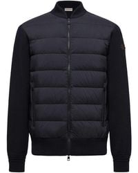 Moncler - Padded Wool Zip-Up Cardigan - Lyst