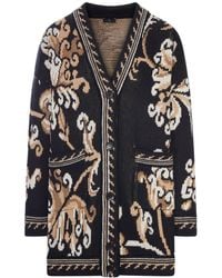 Etro - Jacquard Knit Cardigan With Floral Pattern - Lyst