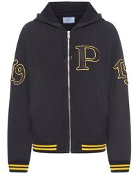 Prada - Felpa con zip - Lyst